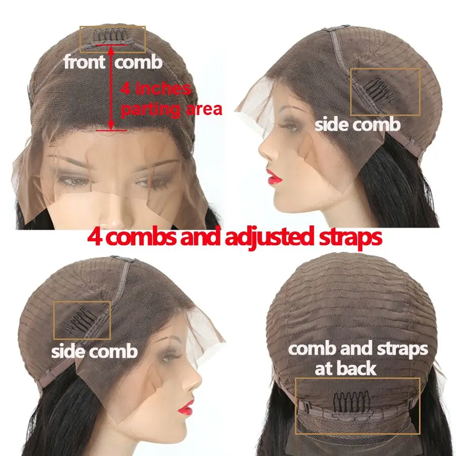 Парики из человеческих волос для чернокожих женщин малайзийский прямой парик с