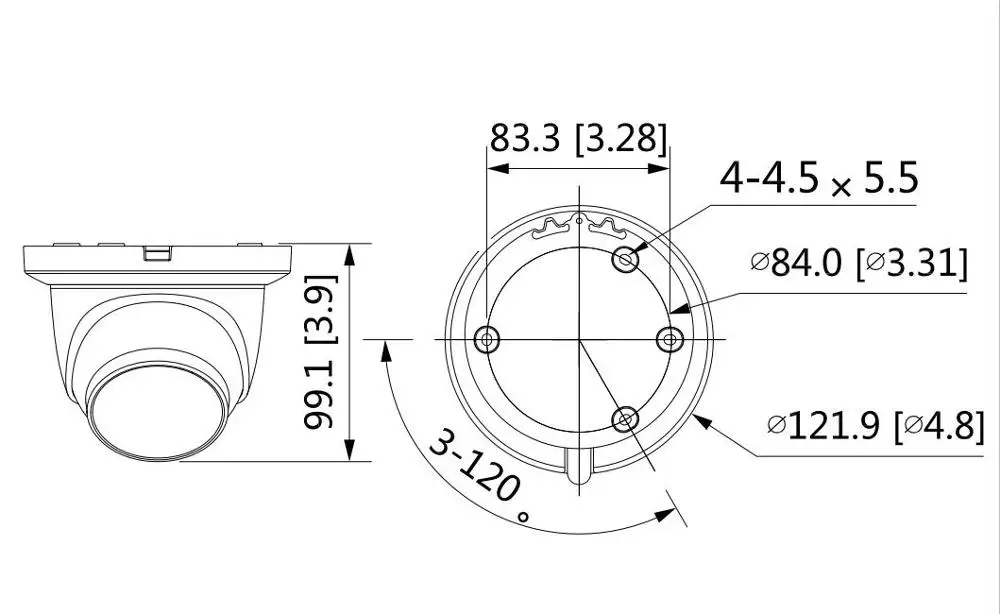 Dahua ip-камера IPC-HDW2531TM-AS-S2 5MP Lite IR с фиксированным фокусным расстоянием, сетевая камера Starlight, встроенный микрофон, поддержка POE