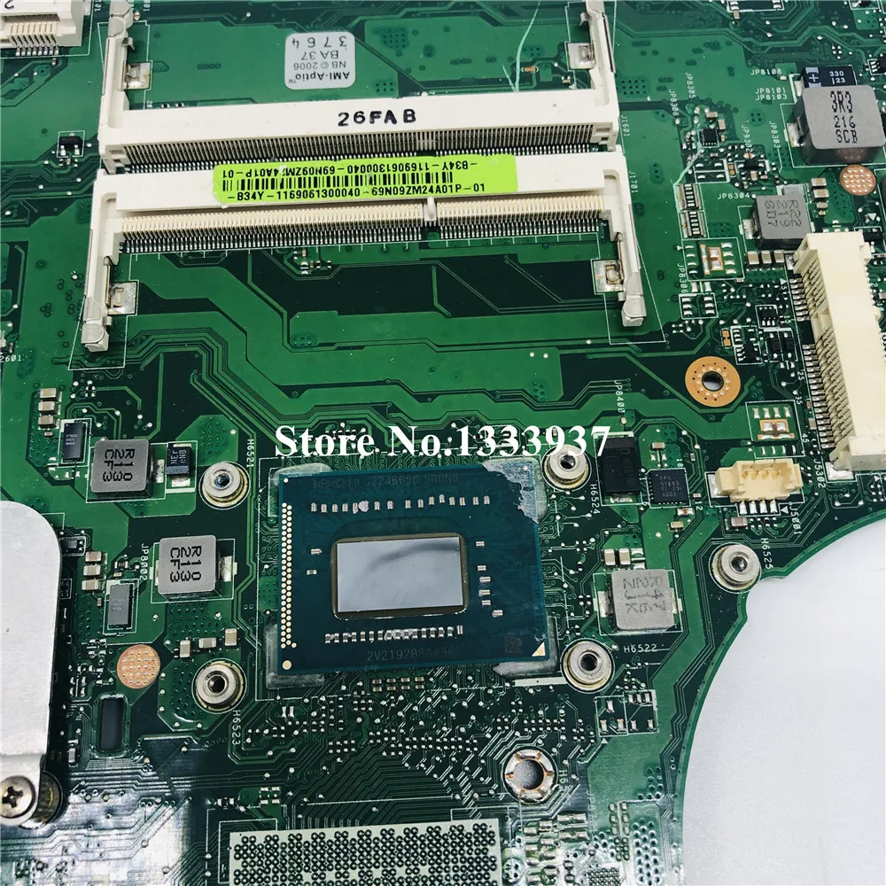 Материнская плата для ноутбука ASUS B34Y REV.2.0 SR0N8 I5-3317U