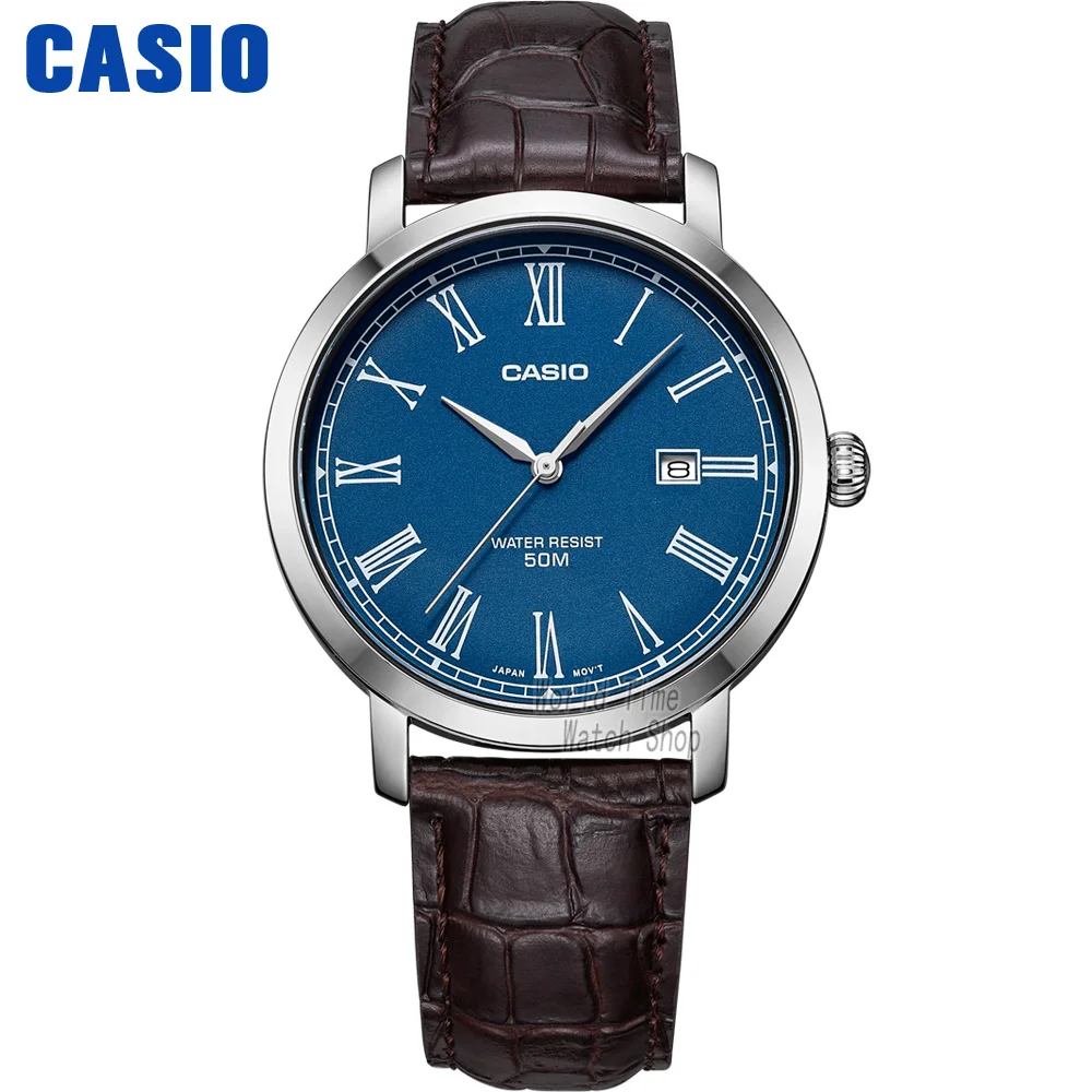 MTPE149L2B Часы Casio Простые часы мужские лучшие марки роскошные кварцевые часы Водонепроницаемые Ретро мужские часы Спортивные военные часы relogio masculino reloj hombre erkek kol saati montre homme zegarek meski MTP-E149 - Цвет: MTPE149L2B