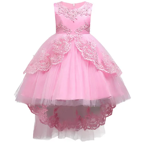High Quality Girls Dress 2020 Fashion Princess Dark Blue kids Party Birthday Wedding Mesh Dresses Children tutu Clothing | Детская
