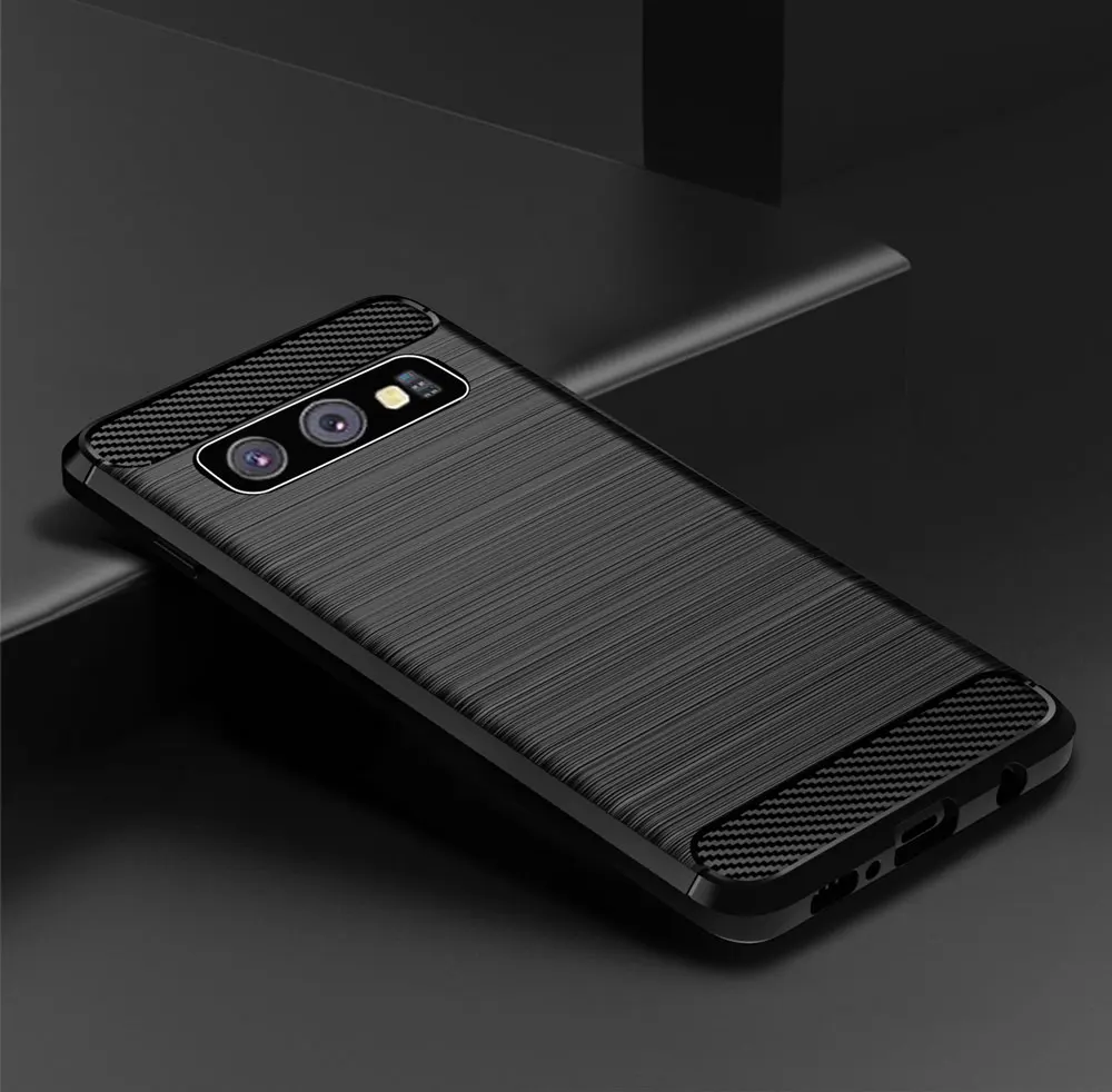 Чехол для телефона samsung Galaxy S10 Plus, мягкий силиконовый чехол из углеродного волокна, бампер для Galaxy ys10 S10E Lite S 10e S10plus S10lite