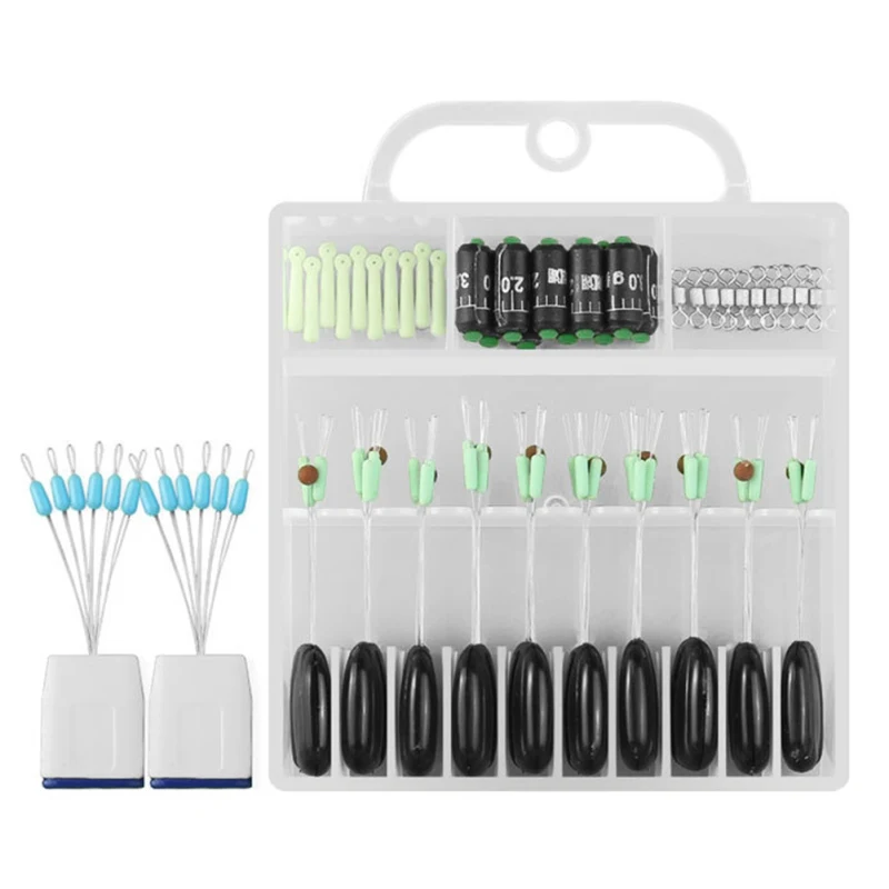 

1set Fishing Tackle Accessories Boxed Line Group Equipment Silicone Space Long Pole Beans Set Boxed Athletic Combination