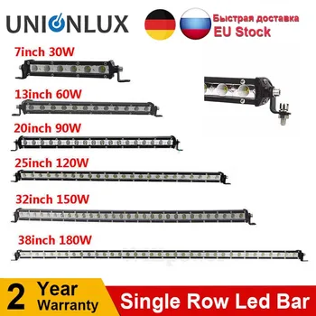 

Slim LED Light Bar Single Row 7" 13" 20" 25" 32" 38'' inch 30W 60W 90W 120W 150W 180W For SUV 4X4 Off Road LED Work Light Lamp