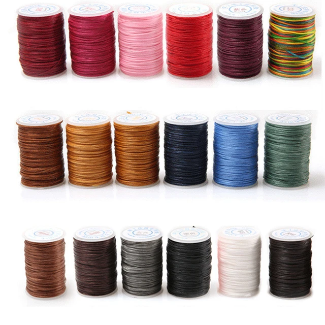 65m 150D 1mm Flat Waxed Wax Thread Cord Sewing Craft Wax String