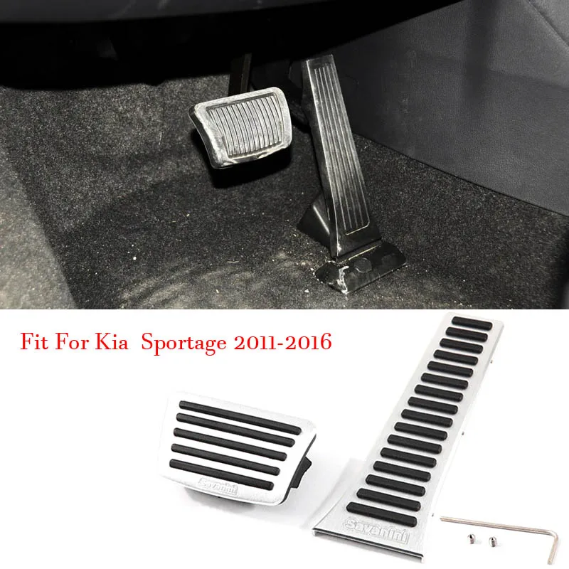 Alloy Accelerator Gas Brake Footrest Pedal Plate Pad Cover Fit For Kia