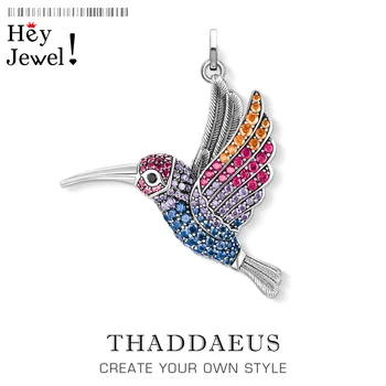 Pendant Colourful  Hummingbird,2020 Brand New Cute Fashion Jewelry Europe Bijoux 925 Sterling Silver Lightness Gift For  Woman