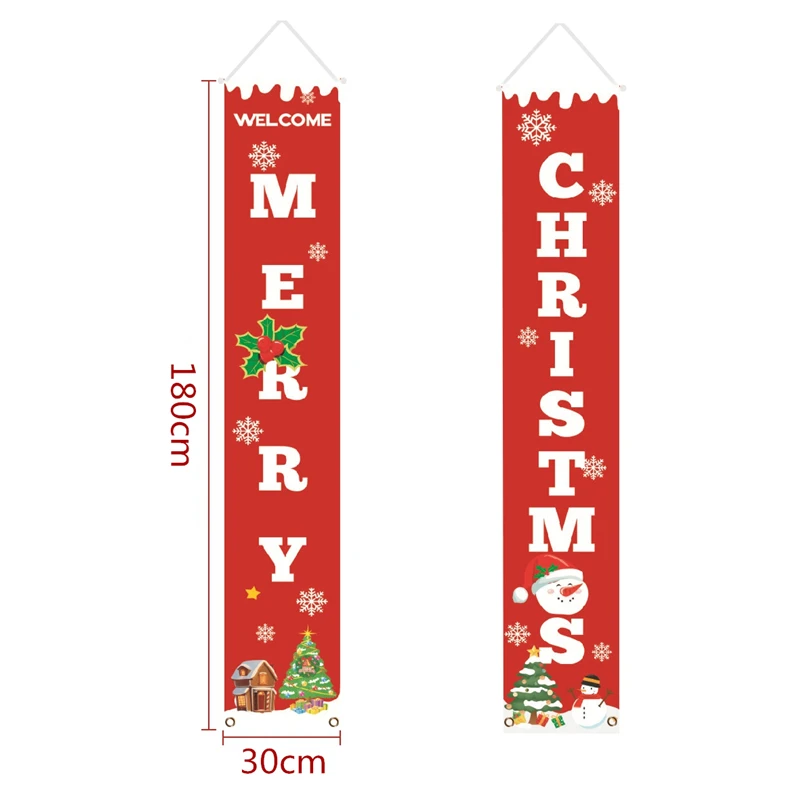 30*180 см с Рождеством знак крыльца декоративный дверной баннер дома висящий Рождественский флаг-Вымпел рождественские украшения