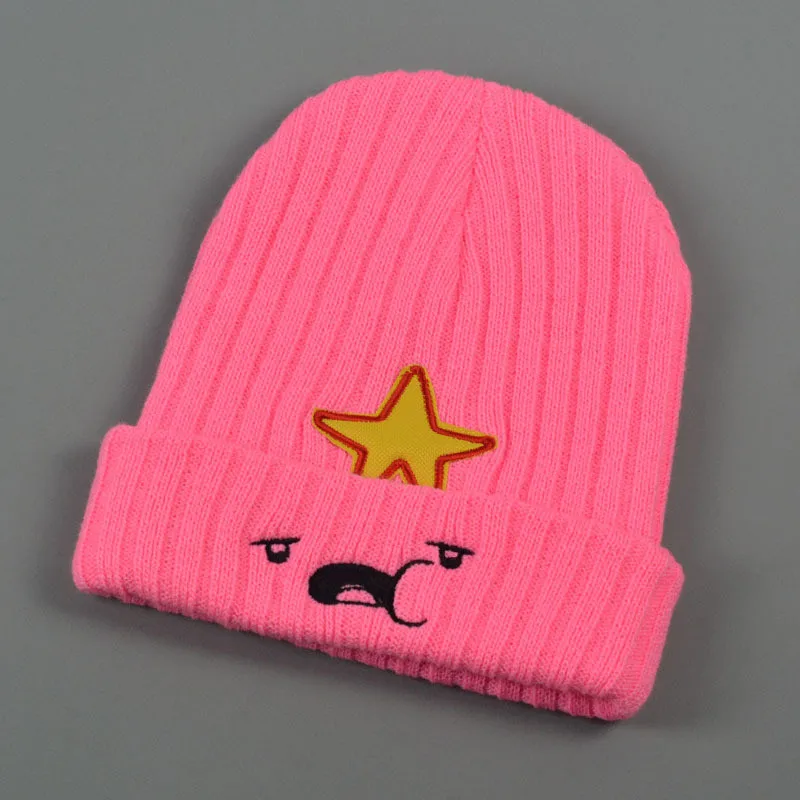 Pink Зимние шапки для женщин и мужчин, модно звезда, модная Милая шапка, модель, яркая космическая шапка принцессы, женская шапка Skullies Beanies - Цвет: Pink