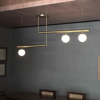 

Nordic Modern Led Straight Chandelier For Dining Room Brush Gold Hanging Chandelier Lighting Lustre Indoor Light Lamparas