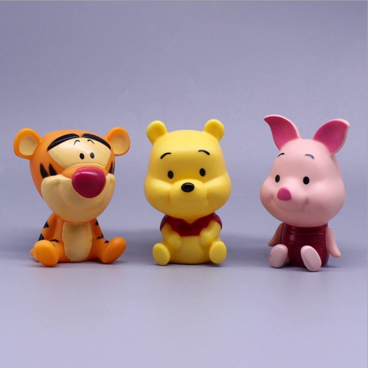 Figurines En Vinyle Disney Winnie L Ourson Petit Tigre Mickey Decoration De Gateau Poupee De Bain Jouets Pour Garcons Et Filles Aliexpress