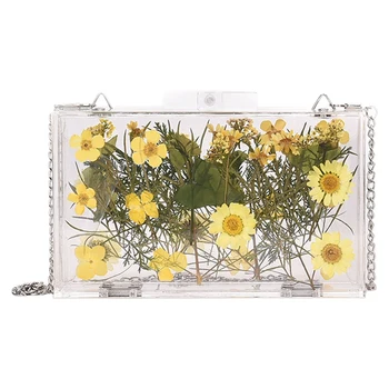 

Ladies Transparent Wallet Small Daisy Chain Messenger Bag Small Square Bag Ladies Flower Handbag Shoulder Bag