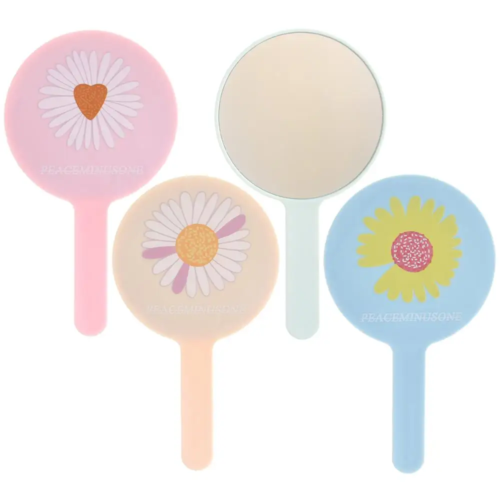 

1Pc Round Handheld 4 Color Salon Beauty Vanity Plastic High-quality single Makeup Mirror With Handle Professional HD Makeup Tool
