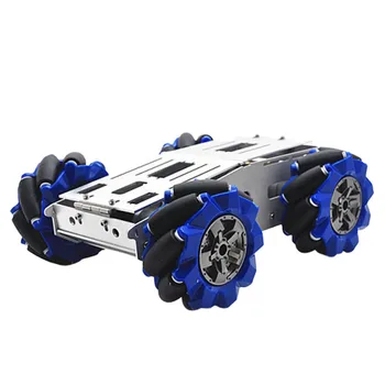 

D-40 DIY Smart Aluminous RC Robot Car Chassis Base With 103mm Omni Wheels DC 12V Motor RC Robot Car Parts