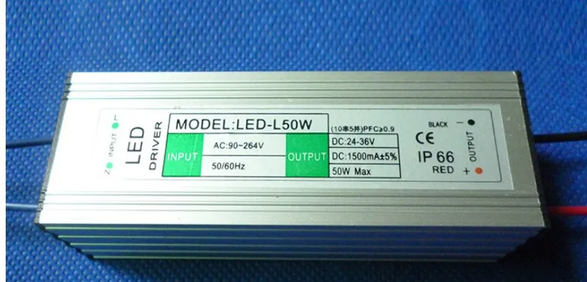 new LED driver input AC 90-264 V 50W 10S5P 1500mA waterproof constant current power high PF Isolated output DC 24-36 V