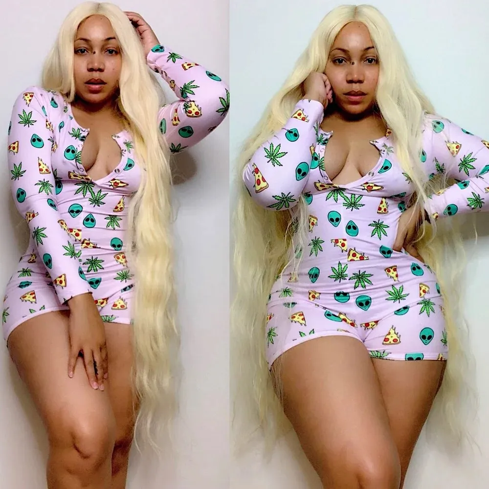 Sexy Women Bodysuit Long Sleeve Deep V Neck Bodycon Stretch Leotard Bodysuit Button Short Romper Pajama Women Sleepwear Jumpsuit Sexy Women Bodysuit Long Sleeve Deep V Neck Bodycon Stretch Leotard Bodysuit Button Short Romper Pajama Women Sleepwear Jumpsuit
