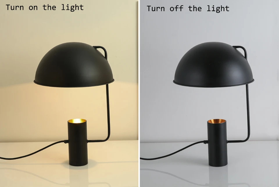 Modern LED Iron Art Black Pink Hat Table Lights Nordic Indoor Living Room Bedroom Bedside Deco Study Reading Lamp Light Fixtures