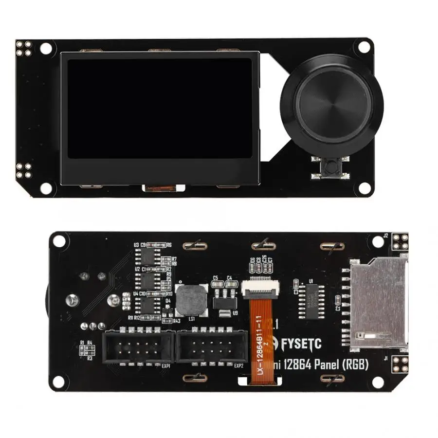 Аксессуары для 3D-принтера MKS Mini 12864 поддержка ЖК-дисплея для Marlin DIY с держателем для карт модуль ЖК-экрана