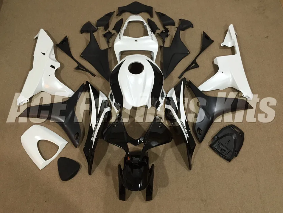 

Top (Injection molding) New ABS Motorcycle Full Fairing Kit 100% Fit For Honda CBR600RR 07 08 F5 2007 2008 Fairings black white