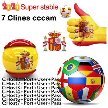 

2020 best Spain 7 clines cccam for DVB-S2 Receptor for 1 year Poland Portugal Germany Support Satellite TV Receiver Europe Cccam
