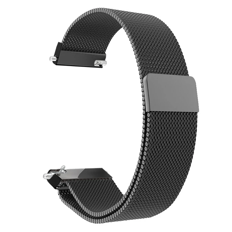 b57 Smartwatch Браслет из нержавеющей стали Миланская петля ремешок для часов магнитное закрытие ремешок на запястье замена металла - Цвет: steel black strap