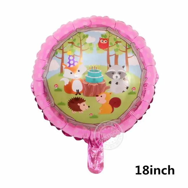 18inch 10 30 50 шт. шары из фольги животных енот Ежик лиса воздушный шар-белка день рождения джунгли украшения детский душ детские игрушки - Цвет: 18inch