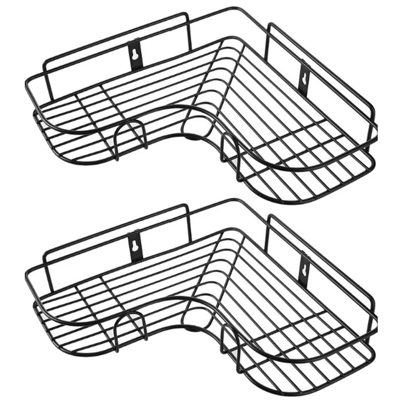 2 shelves Горячая ванная корзина держатель Макс 6 кг Поддержка 2 слоя душевая полка угловая треугольная стойка для шампуня мыло Косметика GQ - Цвет: 2 shelves