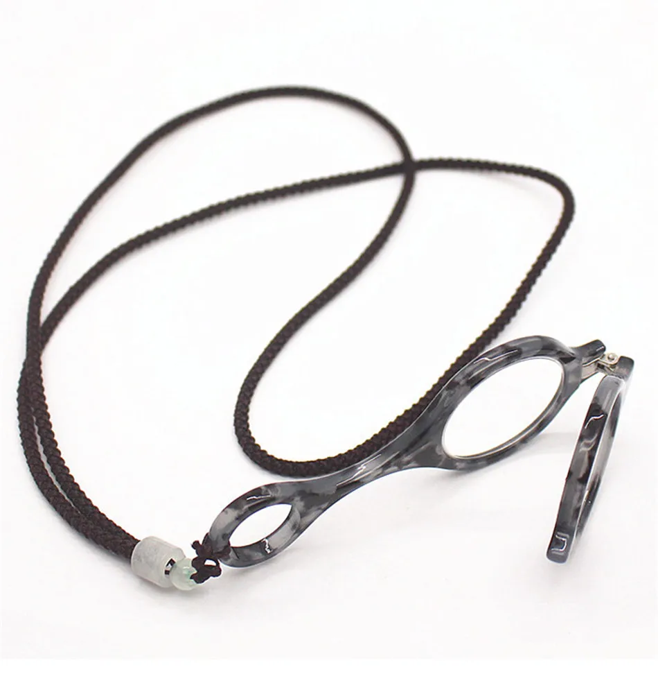 Iboode портативные складные очки для чтения для женщин и мужчин ретро мраморные пресбиопические очки складные Висячие шеи очки для пресбиопии