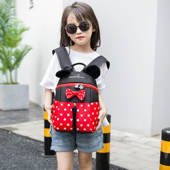 

New Mickey Minnie Shape Girls Boys Backpack Kids School Bags Cartoon Children Cute Kindergarten Nursery Book Bag Gift