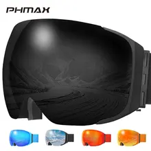 Phmax Winter Ski Bril Anti-Uv Snowboard Goggles Zonnebril Anti-Fog Geel Lens Ski Bril Met Masker Mannen Sneeuw Skiën bril