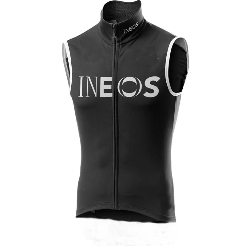 Windstopper 2020 команда INEOS черная велосипедная куртка без рукавов жилет одежда для