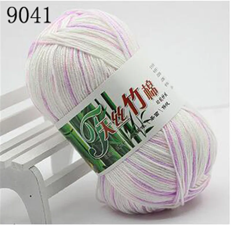 a9041 1pc=50g Natural Bamboo Cotton Yarn Soft crochet yarn sale Crochet for knitting Wool Children Hand Knitting DIY Thread C2MX0012 - Цвет: a9041