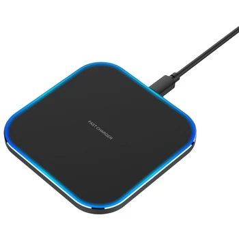 

10W Qi Wireless Charger Mat Charging Pad for Iphone XS/XS Max/XR CE/FCC/ROHS DC9V/2A Ultrathin Lightweight Portable