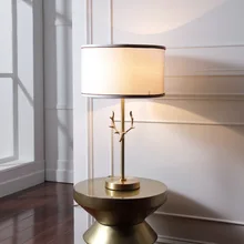 Настольная лампа из меди staghorn, прикроватная настольная лампа для гостиной, спальни, для учебы, простая Персонализированная декоративная настольная лампа