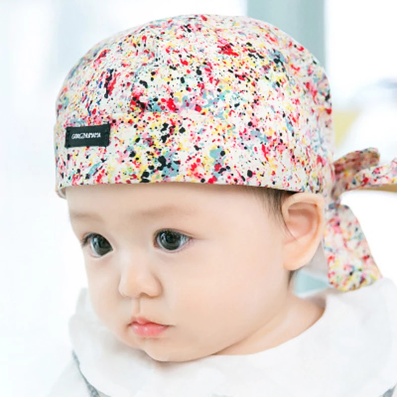 2Pcs/Set Cotton Baby Turban Beanie Printing Warm Caps Soft Hat For Newborn Girls Boys Elastic Toddler Infant Spring Headwear New
