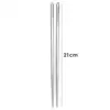 1-5 Pair Stainless Steel Chopsticks Metal Chop Sticks Tableware Silver Gold Multicolor Wedding Party Festival Supplies 6
