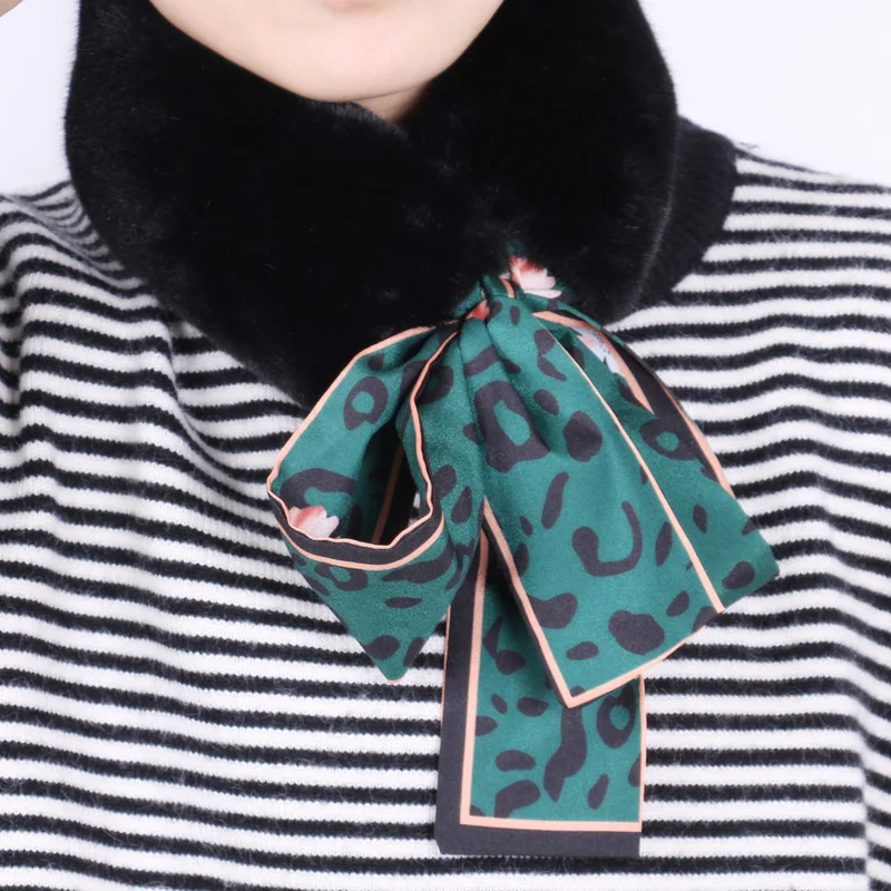 Winter women ring Scarf Girls Scarves Imitation Rabbit Fur Collar Scarf Bow Comfortable Neck Warmers