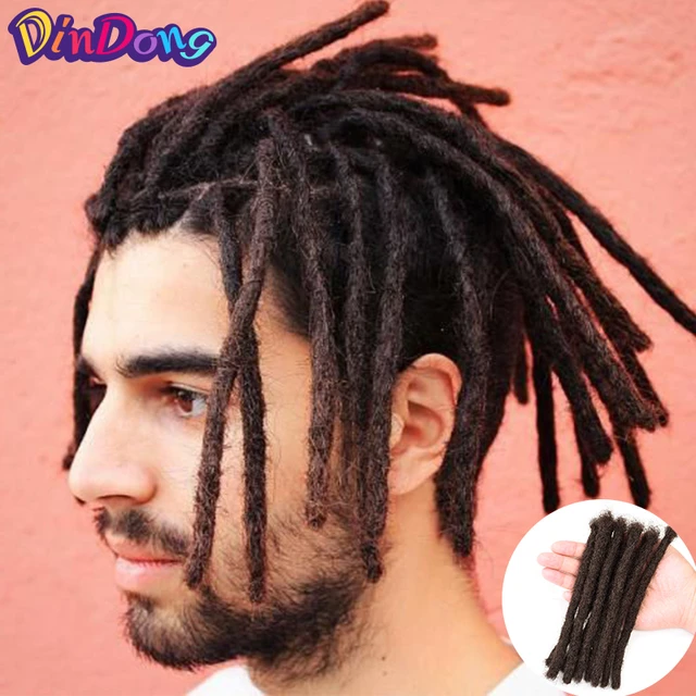 DinDong 10 inch Synthetic Dreadlocks Men Handmade Crochet Braiding 6 inch  Dreadlocks Hair Extensions Hip Hop Pure Color - AliExpress