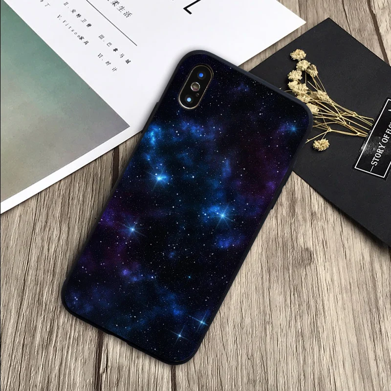 Красочный Космический Чехол для galaxy Вселенная чехол мягкий силиконовый черный чехол для телефона iPhone 5 5S SE 6 7 8 plus X XR XS Max 11 PRO Max - Цвет: H19081207-07.jpg