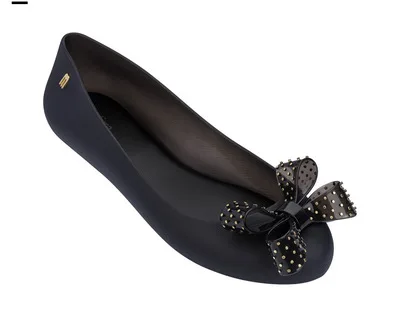 black Melissa/высокое качество; Новинка года; женские прозрачные туфли на плоской подошве; сандалии Melissa Adulto; женская летняя обувь - Цвет: black