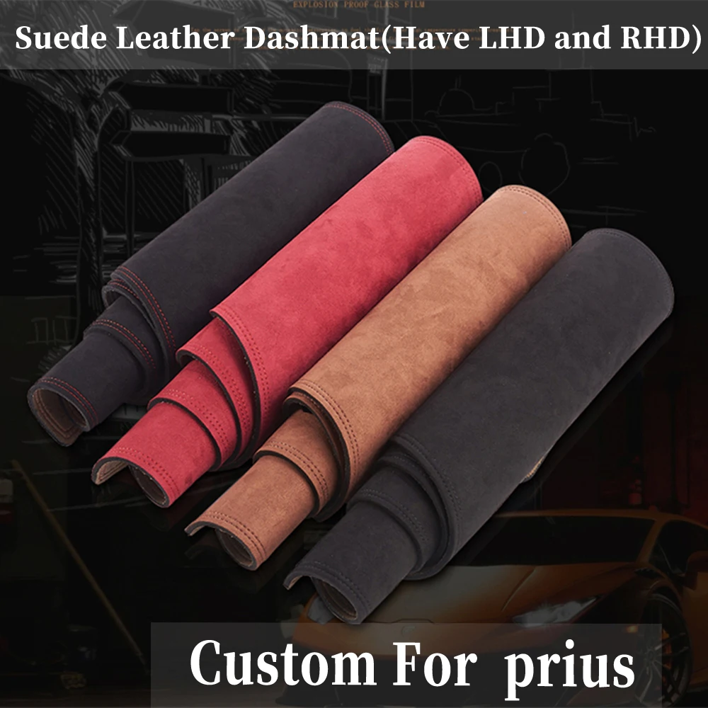 

Accessories Car-styling Suede Leather Dashmat Dashboard Cover Dash Mat Carpet Custom for Toyota Prius XW50 2016 2018 2020 2021