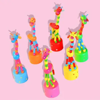 

Childern Kids Toddler Intelligence Toy Dancing Stand Rocking Wooden Swing Toy Gift zabawki Kids toys Juguetes Brinquedos New