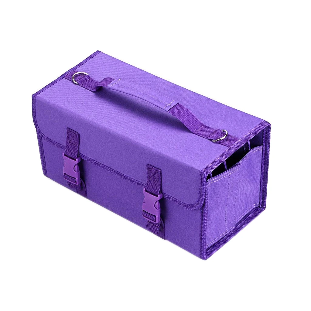 

Marker 120 Holders Organizer Case Storage So On Fits From 15Mm To 22Mm Diameter Purple