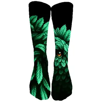 

KYKU Brand Lion Socks Women Animal Funny Print Anime Stocking Printed Green Socks Animal Harajuku Sock 3d Ladies socks