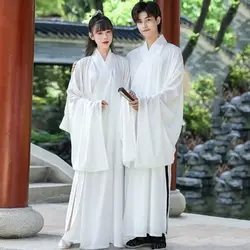 Song Hanfu Inner Wear Robe Dress Sleepwear Gown White Ming Dynasty Costume China Ancient Style Men Women Dance Wear Lady Fairy