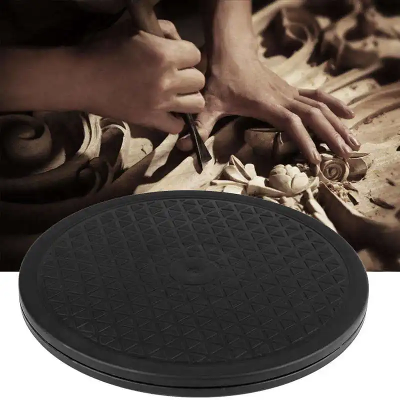Pottery Wheel Rotate Turntable 360 Degree 10" Platform Rotary Plate Clay Sculpture Tool Base Stand For Monitor TV Rotating Display Stand Rotating Turntable Plate