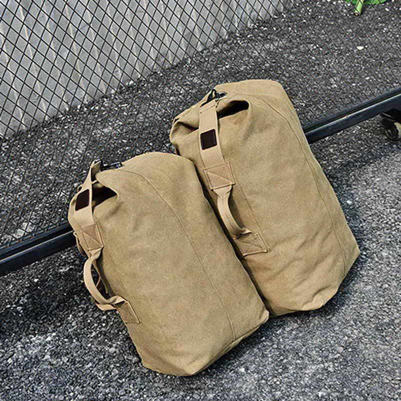 Large Capacity Men Women Travel Bag Tactical Climbing Backpack Hiking Bags Canvas Bucket Shoulder Sports Bag