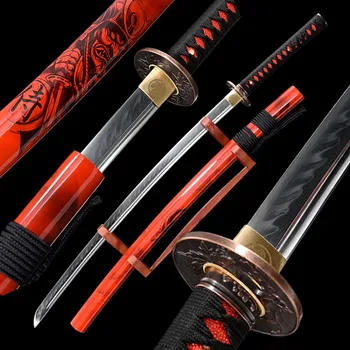 

Battle Ready Top Quality Japanese Samurai Sword Katana Full Tang T10 Steel Blade Very Sharp Handmade Knife Saber