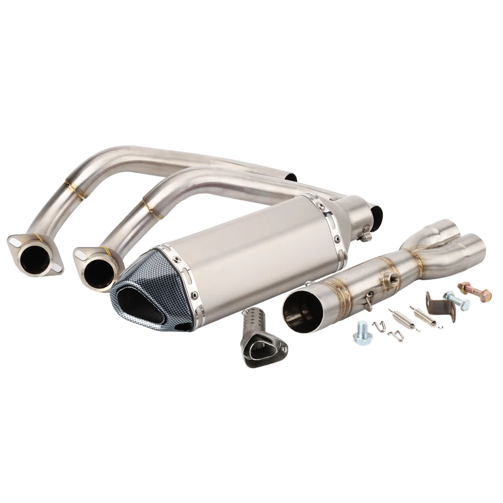 

FZ 07 Motorcycle Akrapovic Exhaust And Link Pipe For Yamaha FZ07 2014 2015 2016 2017 2018 2019 Escape Slip-on FZ 07