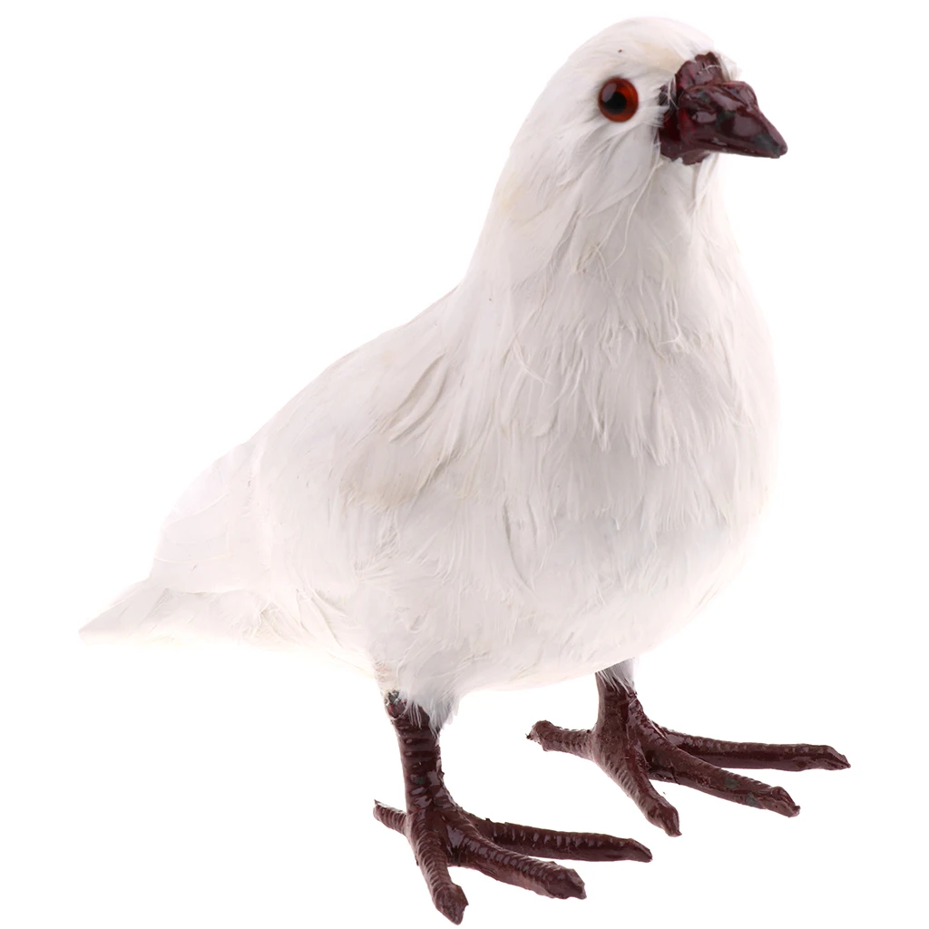 Realistic Polyethylene Furs Standing Pigeon Animal Model Figurine Home Decoration